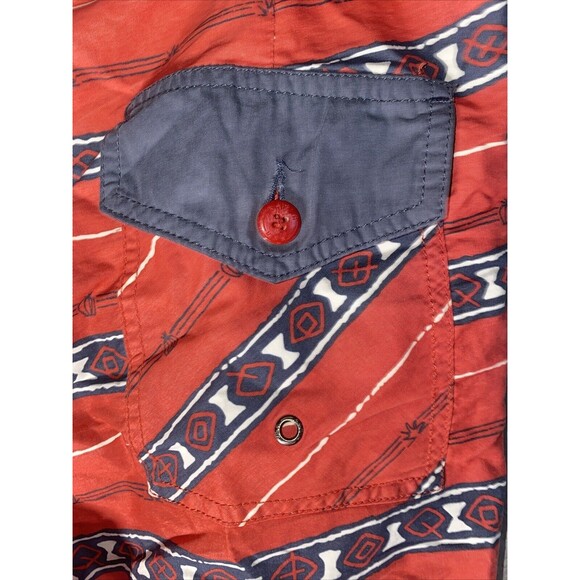 Katin USA Red Stripe Surf Swim Board Shorts Unlined Trunks Western Men 30 - Picture 7 of 9